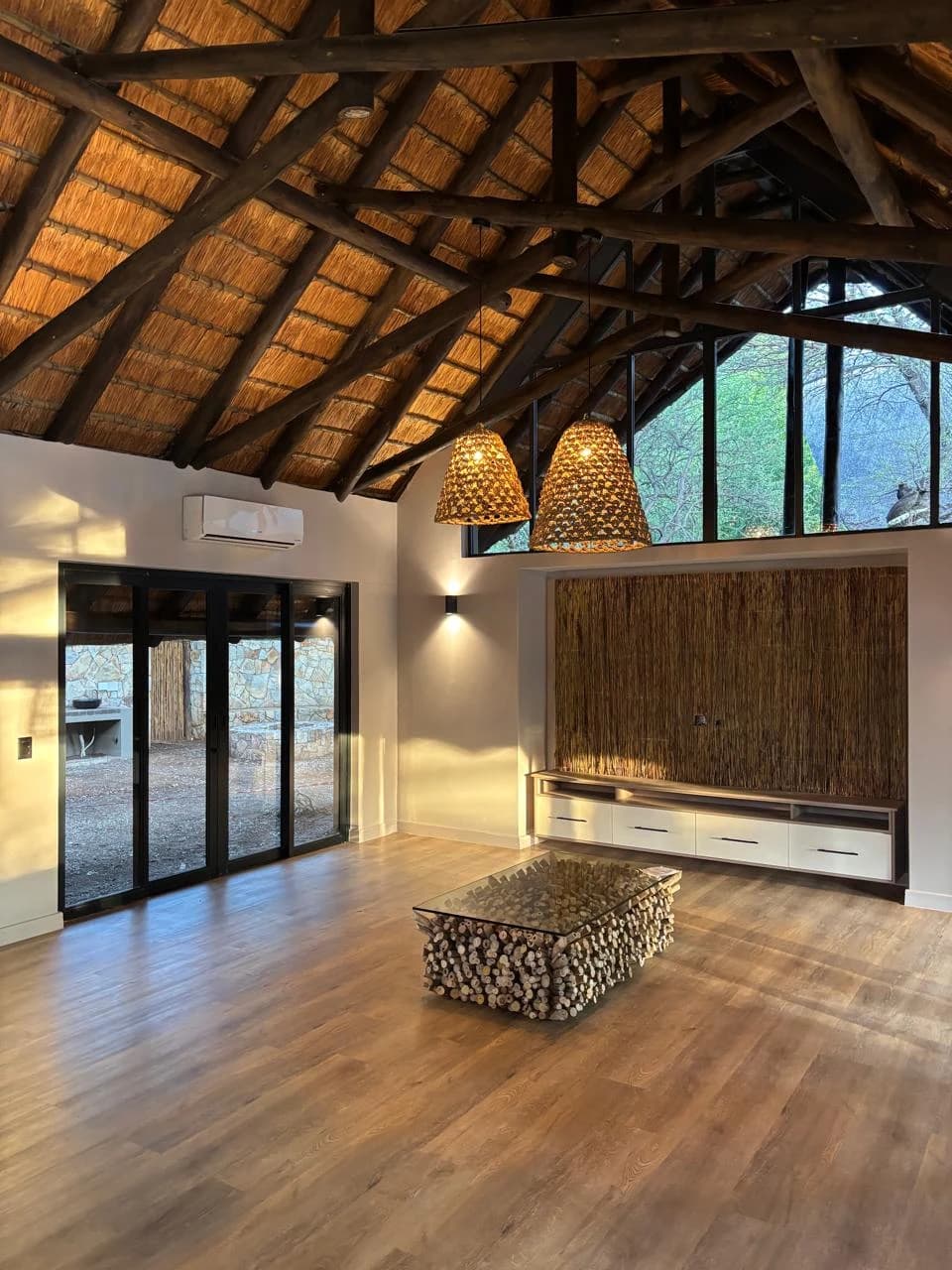Black Rhino — interior stonework and timber detailing