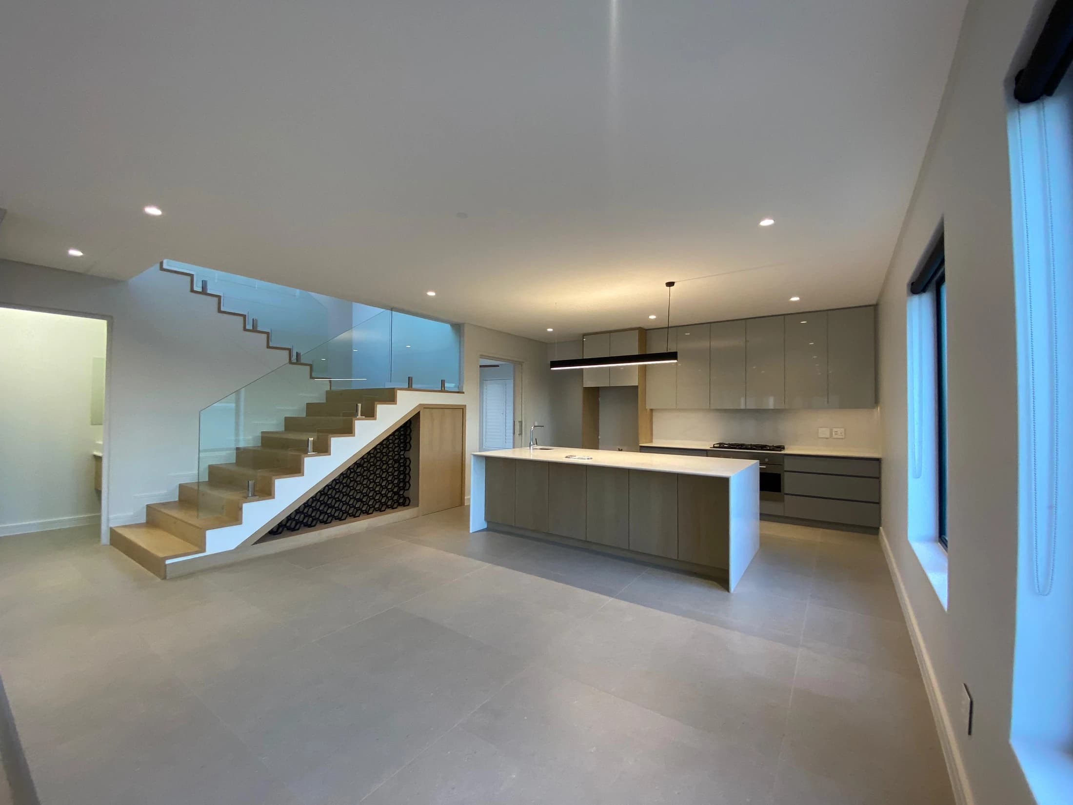Welgegund 26 — kitchen, living space and open stair